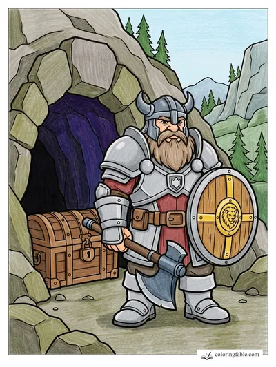Colored example of this coloring page