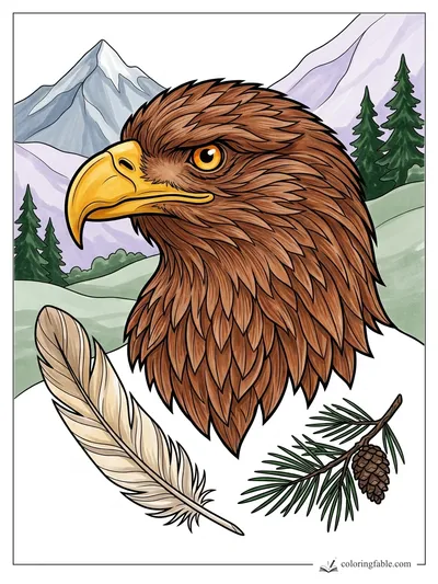 Colored example of this coloring page