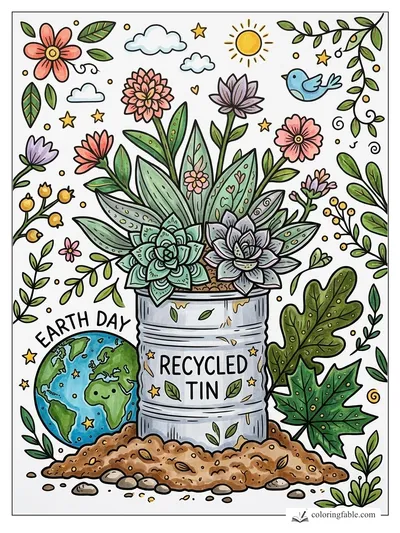 Colored example of this coloring page