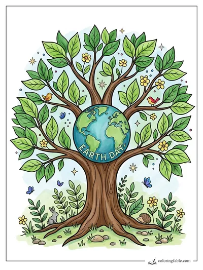 Colored example of this coloring page