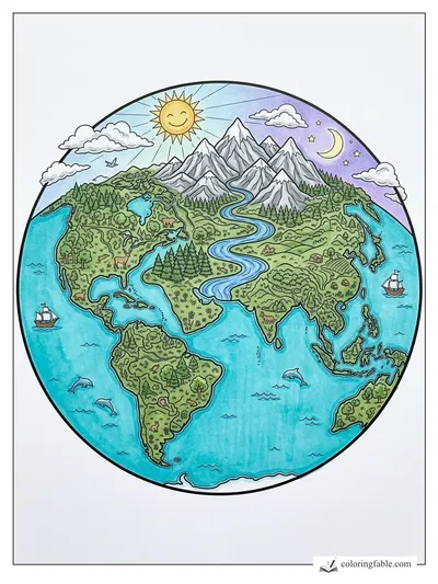 Colored example of this coloring page
