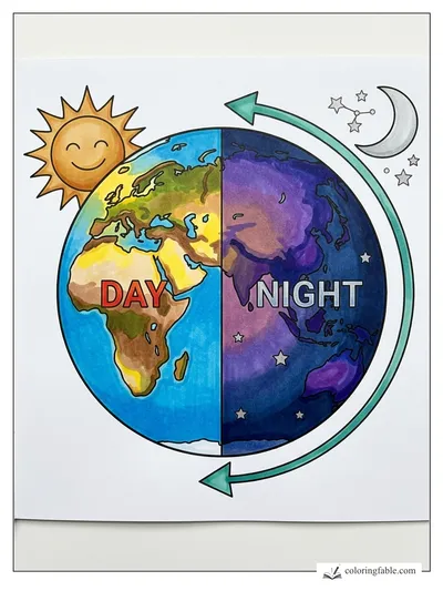 Colored example of this coloring page