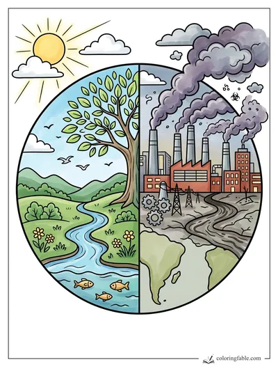 Colored example of this coloring page