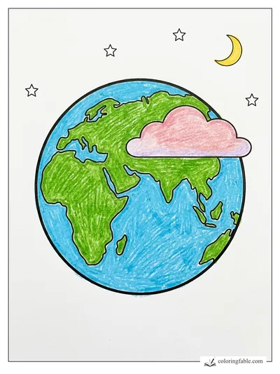 Colored example of this coloring page