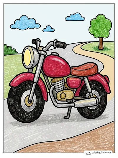 Colored example of this coloring page