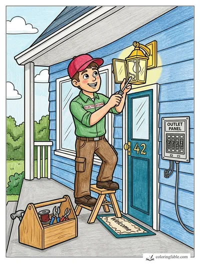 Colored example of this coloring page