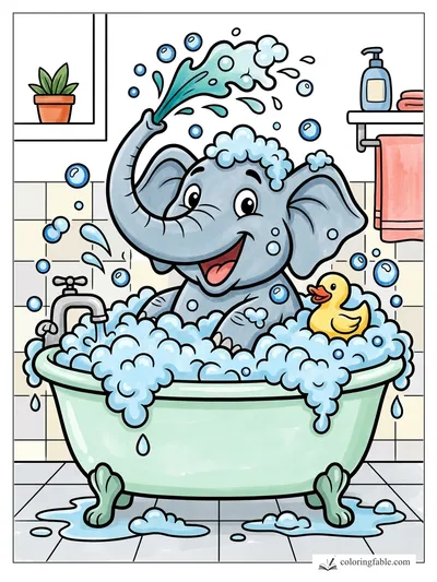 Colored example of this coloring page