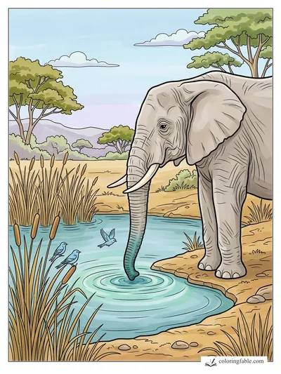 Colored example of this coloring page