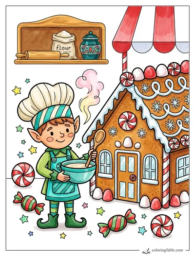 Colored example of this coloring page