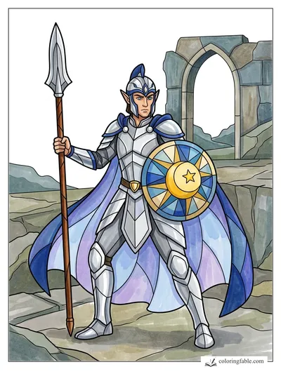 Colored example of this coloring page