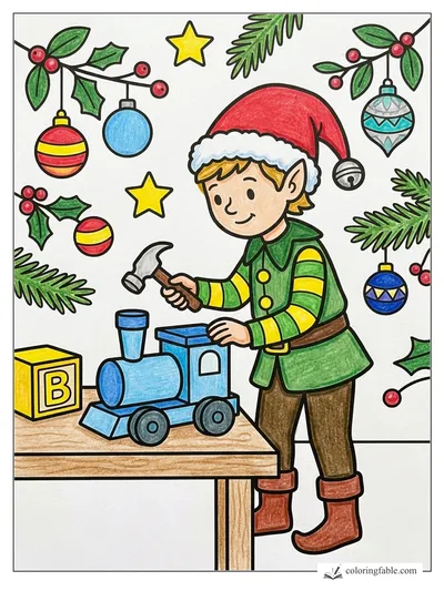 Colored example of this coloring page