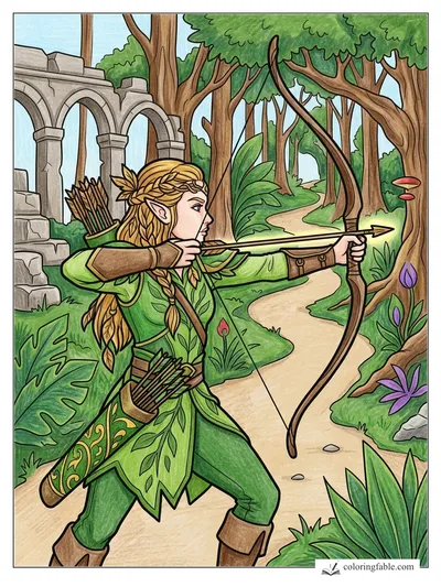 Colored example of this coloring page