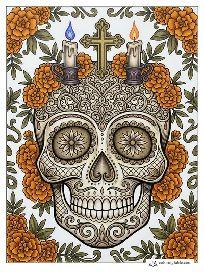 Colored example of this coloring page
