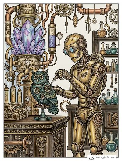 Colored example of this coloring page