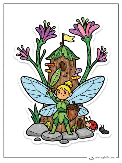 Colored example of this coloring page