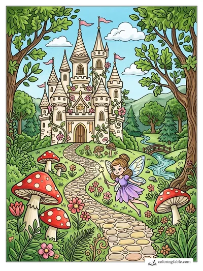 Colored example of this coloring page