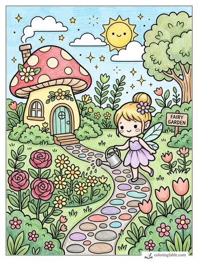 Colored example of this coloring page