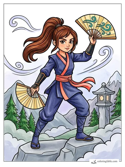 Colored example of this coloring page