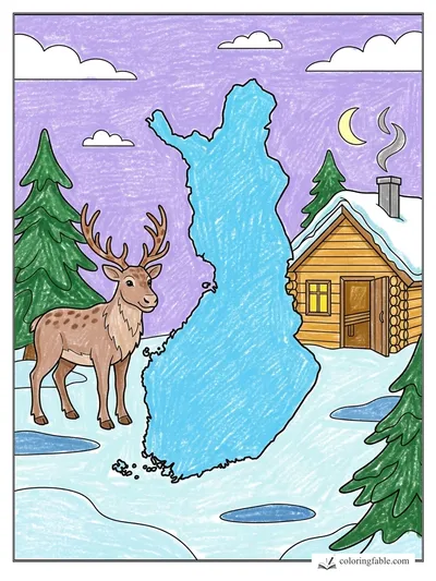 Colored example of this coloring page