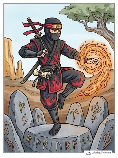 Colored example of this coloring page