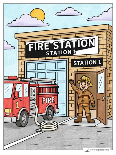 Colored example of this coloring page