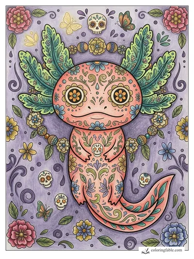 Colored example of this coloring page