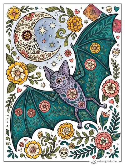 Colored example of this coloring page