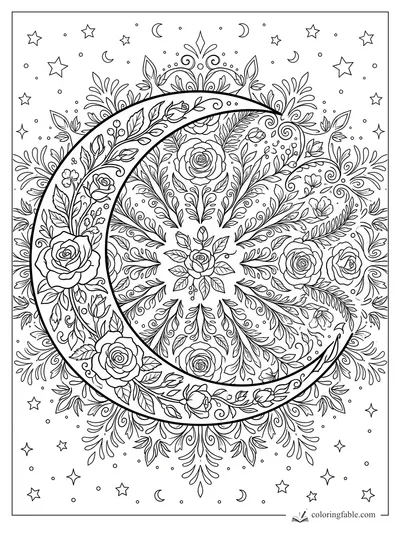 Aesthetic coloring pages — sample drawing