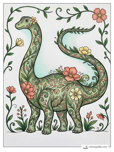 Colored example of this coloring page