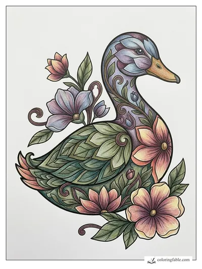 Colored example of this coloring page