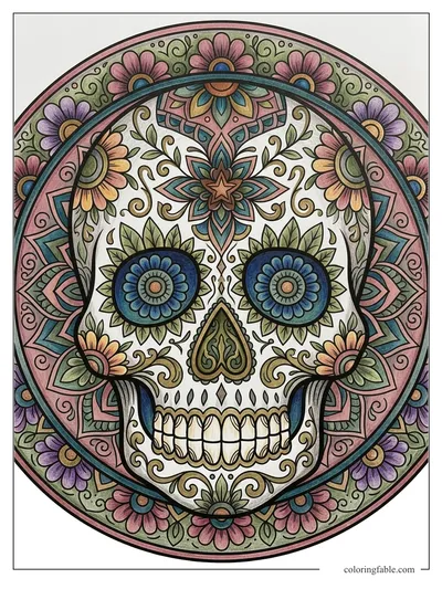 Colored example of this coloring page