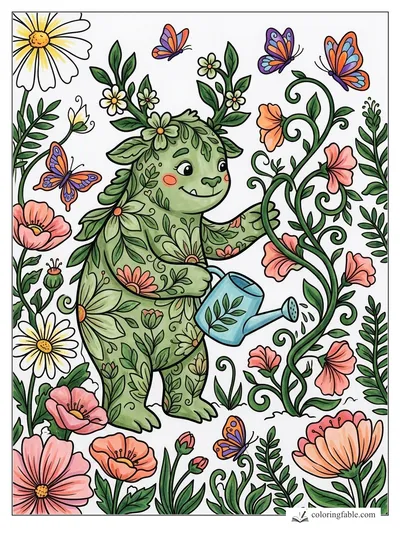 Colored example of this coloring page