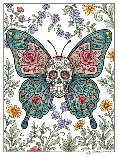 Colored example of this coloring page