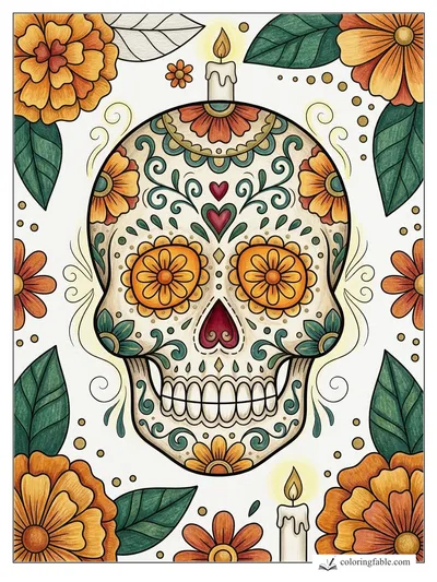 Colored example of this coloring page