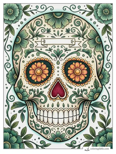 Colored example of this coloring page