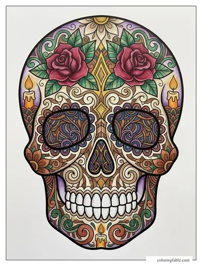 Colored example of this coloring page