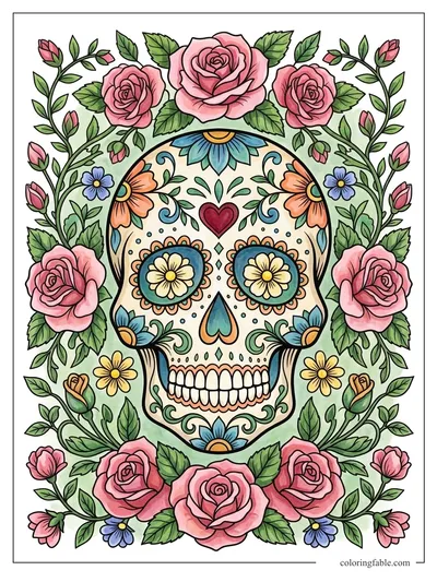 Colored example of this coloring page