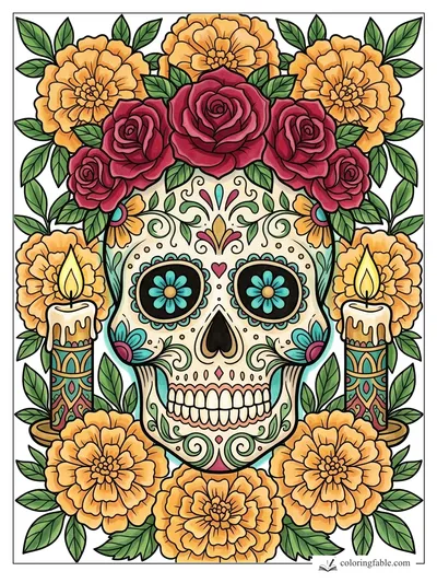 Colored example of this coloring page