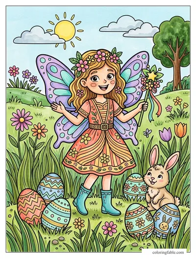 Colored example of this coloring page