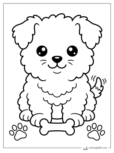 Dog coloring pages — sample drawing