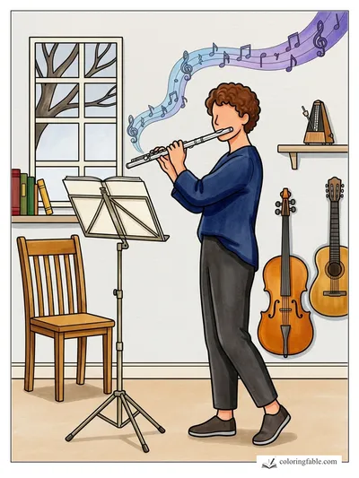 Colored example of this coloring page
