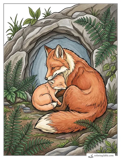 Colored example of this coloring page