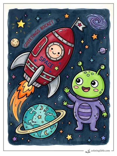 Colored example of this coloring page