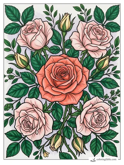 Colored example of this coloring page