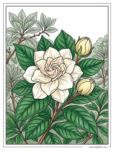 Colored example of this coloring page