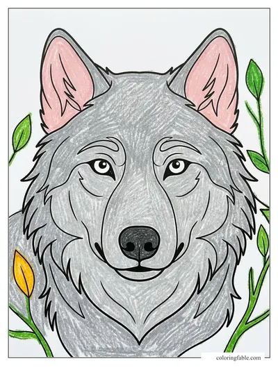 Colored example of this coloring page