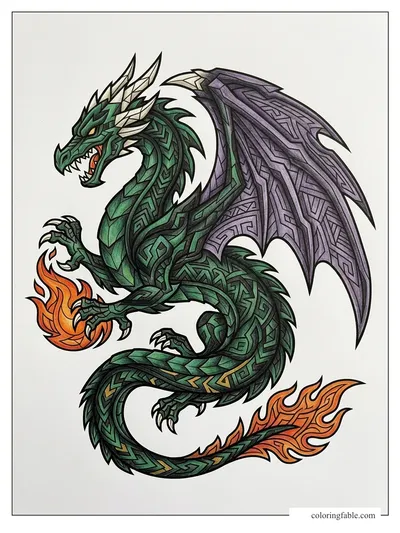 Colored example of this coloring page