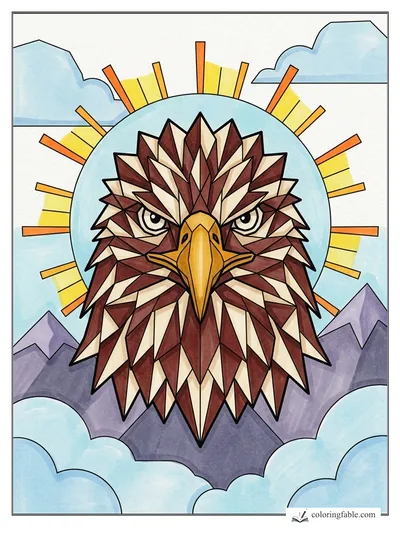 Colored example of this coloring page