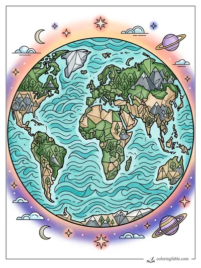 Colored example of this coloring page