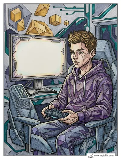 Colored example of this coloring page